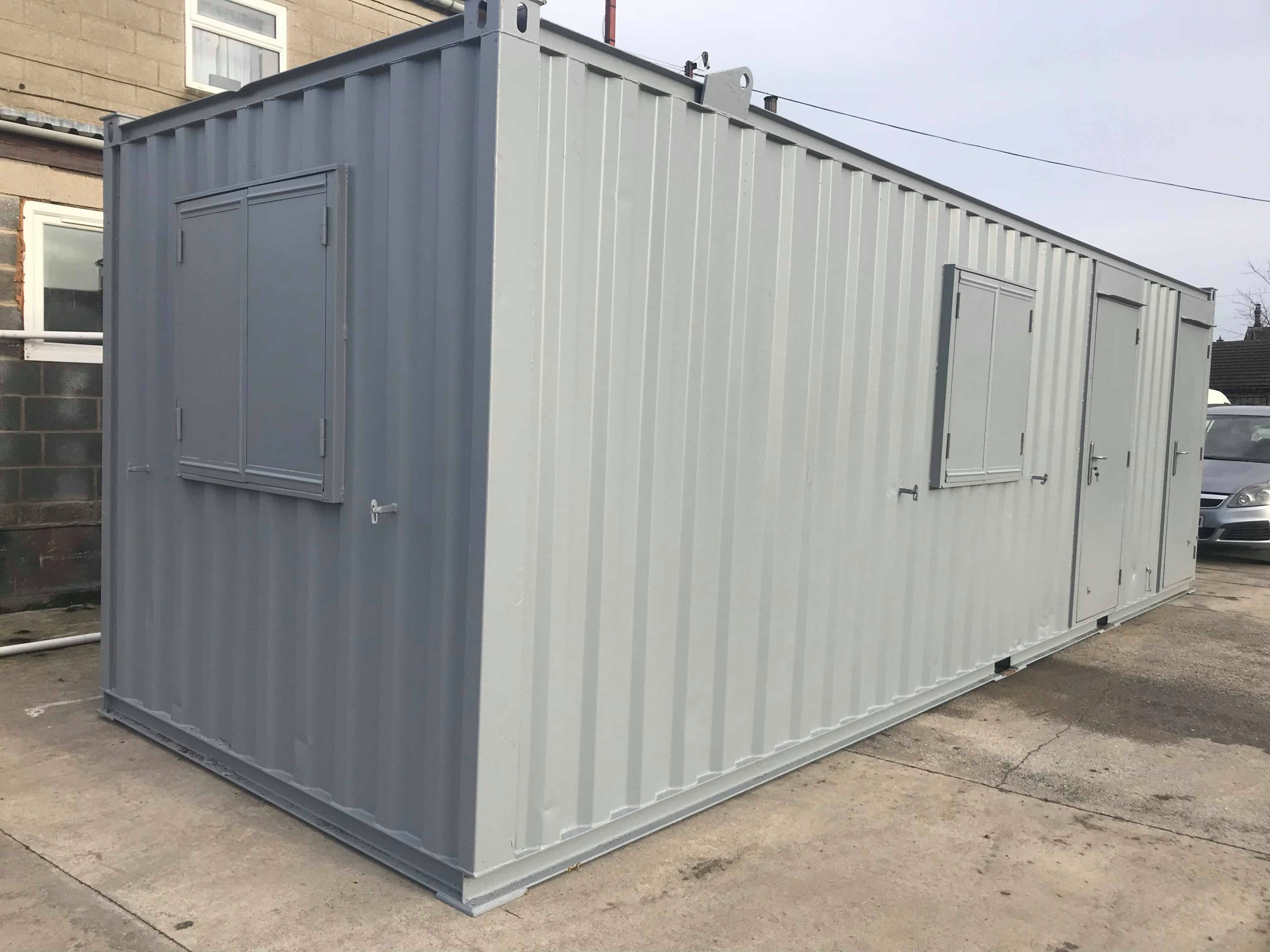Grey shipping container 10ft x 8ft anti  vandal OFFICE any color available 